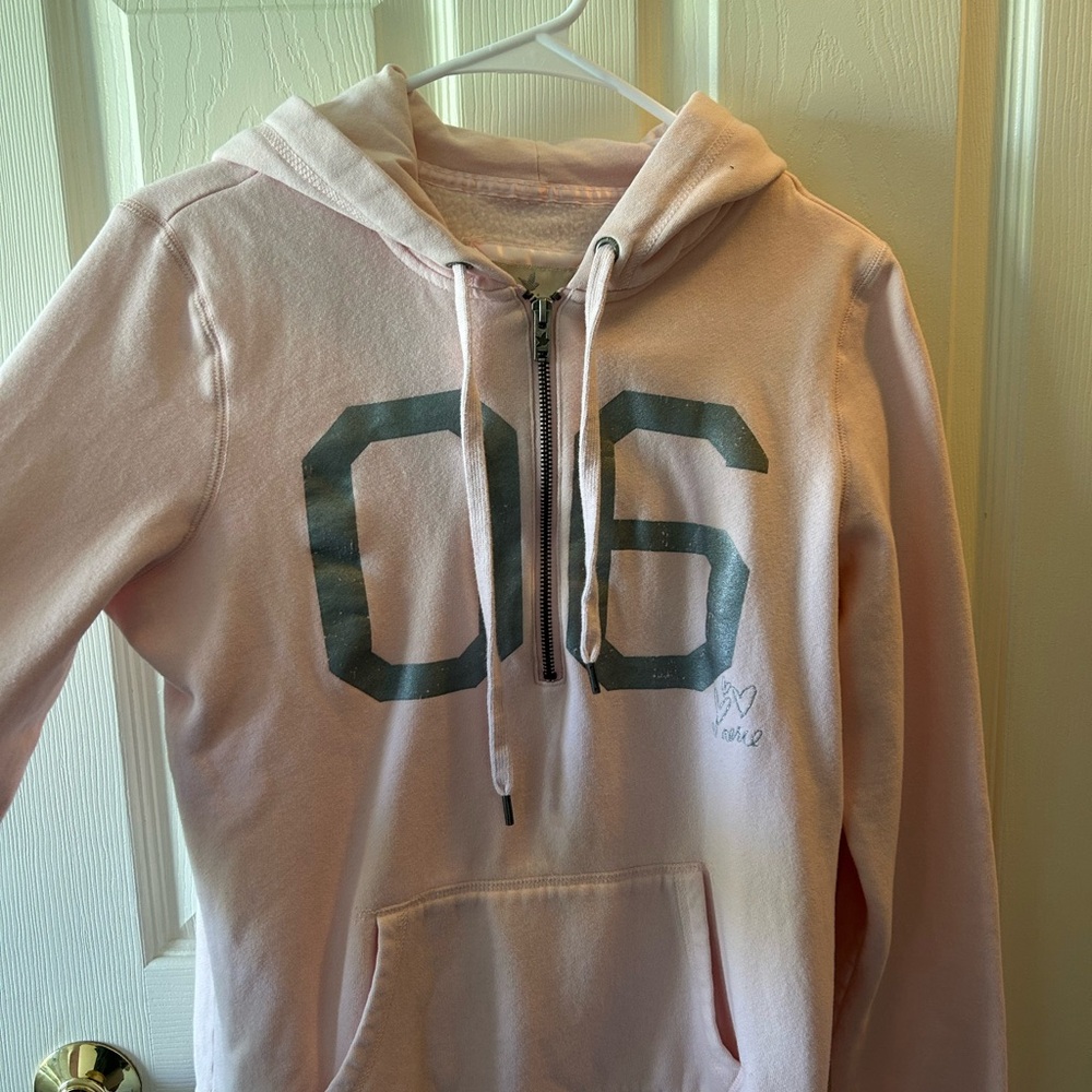 Pink Hoodie with 06 Graphic